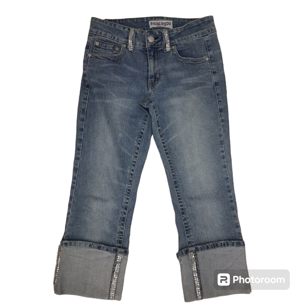 Bisou Bisou Wide Cuff Cropped Jeans
